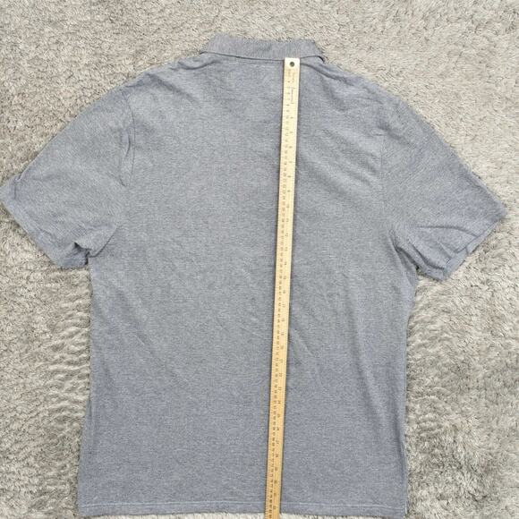 Buffalo David Bitton Men's Adult Size 2XL Polo Classic Gray Cotton Short Sleeve - Picture 3 of 8